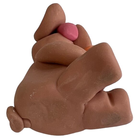 3 Clay Pig Art Sculpture Figurines Bumblebee Native American Indian Girl - Picture 12 of 12